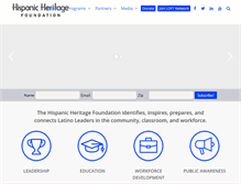 Tablet Screenshot of hispanicheritage.org